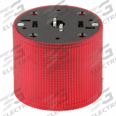 FEDERAL SIGNAL Tower Light Module: Flashing/Steady, 120V AC, Red, 3 15/16 in Overall Dia - Multimode Light Modules
