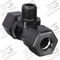 PARKER Compression Tee Fitting: 1/2 in OD x 1/2 in OD x 3/8 in Pipe Size, Polypropylene (MPN P8MT6). Key specifications — Standards: NSF/ANSI 51; Brand: PARKER.