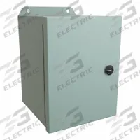 HAMMOND Electrical Enclosure: Steel, 8 in x 6 in x 6 in, NEMA 12/13/3R/4, w/Panel, Solid Cover (MPN EJ866). Key specifications — Closure Method: Latches; Brand: HAMMOND; Knockouts: Not Included.