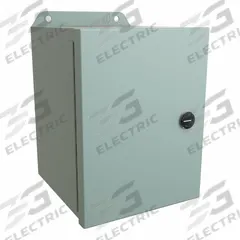 HAMMOND Electrical Enclosure: Steel, 8 in x 6 in x 6 in, NEMA 12/13/3R/4, w/Panel, Solid Cover (MPN EJ866). Key specifications — Closure Method: Latches; Brand: HAMMOND; Knockouts: Not Included.