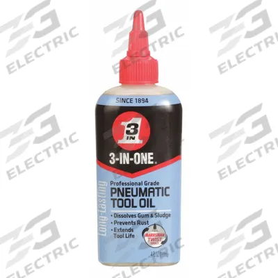 3-IN-ONE Air Tool Oil: Mineral, -20°F Min. Op Temp., 320°F Max. Op Temp. - Air Tool Lubricants