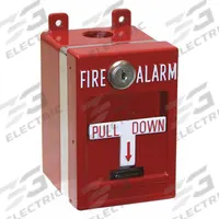 EDWARDS SIGNALING Pull Station: 120V AC Volt, 10 A @ 120V AC Current, Wall Mount, 3 in Overall Wd (MPN MPSR2-S45W-GE-NYW). Key specifications — Current Rating: 10 A @ 120V AC; Body Color: Red; Standards: CSFM; Brand: EDWARDS SIGNALING; Contact Form: SPST; Marking: Fire Alarm; Mounting Location: Wall; Mounting Style: Free-Standing.