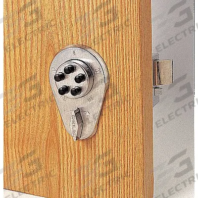 SIMPLEX Deadlocking Spring Latch: 1 1/2 in Door Thick - Max, Chrome (MPN 917-26D) - Mechanical Keyless Access Deadbolts
