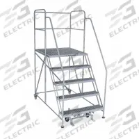 COTTERMAN Mobile Work Platform: 4.2 ft Platform Ht - Max, 36 in x 48 in, Steel, 800 lb Load Capacity (MPN 5WP3648RA3B4B8AC1P6). Key specifications — Folding: Not Foldable; Mobility: Rolling; Components Included: Rubber Foot Pads; Use Location: Indoor; Brand: COTTERMAN; Color: Gray; Height Adjustability: Fixed Height; Includes Handrails: Handrails Included.