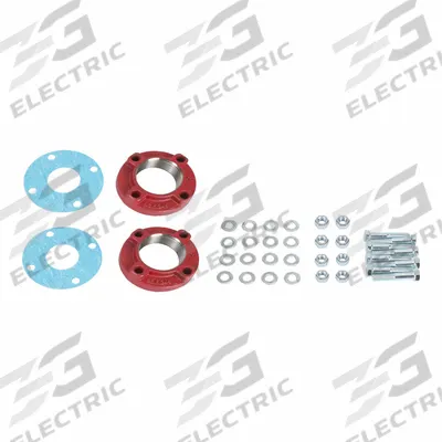 Grundfos Cast Iron Packaged Flange Set: 3 in, 91584912, 3 in NPT, Flange - Standard Flanges