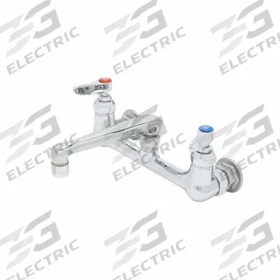 T&S BRASS Low Arc Laundry Sink Faucet: Wall, Centerset, Brass, Chrome - Widespread Utility Faucets