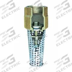 SIMMONS Foot Valve: Spring, Silicon Bronze, Inline, 1 1/4 in Pipe Size, FNPT, Pumps, Female, NPT (MPN 454SB). Key specifications — Brand: SIMMONS; Max. Pressure (CWP): 400 psi; Strainer Material: Stainless Steel; Connection Type: FNPT.