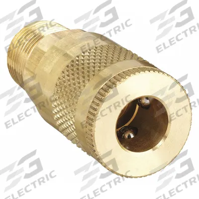 Parker Quick Connect Hose Coupling: 1/4 in Body Size, 1/8 in Hose Fitting Size - Tru-Flate Automotive Brass Quick-Connect Air Coupling Bodies