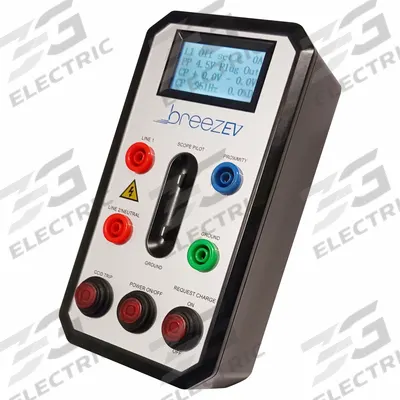 BREEZ-EV EV Tester: 4 1/2 in Dp, 4 1/2 in Ht, 9 1/2 in Wd, Black/White (MPN EVC-L2-ACC-TESTER-J1772) - Fleet and Vehicle Maintenance
