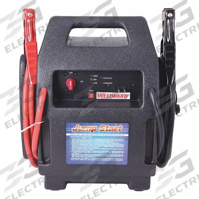 WESTWARD Battery Jump Starter: Charging, For 12 V DC Battery Volt, 1.1 A @ 12V, Auto On/Off - Handheld Power & Jump Starters