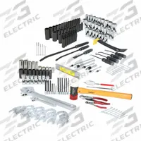 PROTO Master Set: 173 Total Pcs, Metric/SAE, 1/2 in/1/4 in/3/8 in Socket Drive Size (MPN JCS-MAS-6A). Key specifications — attr538253: PROTO; attr548973: (1) Hose Clamp Plier; attr548974: (6) Mini Screwdrivers; attr548975: (6) Drive Tools; attr548983: (9) Angle Open End Wrenches.