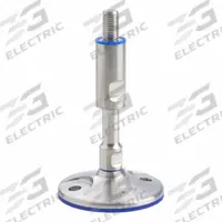 JW WINCO Male-End Leveling Mount: Swiveling Stud, M20 Thread Size, 100 mm, 47 kN Capacity (MPN 20-100-M20-185-B). Key specifications — Base Shape: Round; Load Capacity: 47 kN; Mounting Holes: Mounting Holes Included; Includes: Adjustable Sleeve with FDA-Compliant Wiper and Sealing Ring; Hex Size: 27 mm (Sleeve).