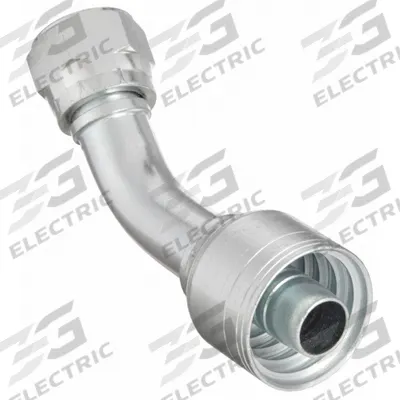 AEROQUIP Hydraulic Crimp Fitting: Steel x Steel, 45° Elbow, -12 For Hose Dash Size - Aeroquip Crimp Hydraulic Hose Fittings with BSPP Connection