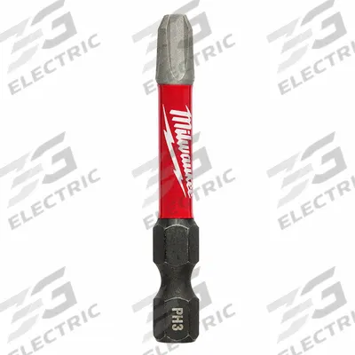 MILWAUKEE Power Bit: Power Bit, Imperial, PH3 Bit Industry Size, #3 Bit Size, Std - Impact Bits