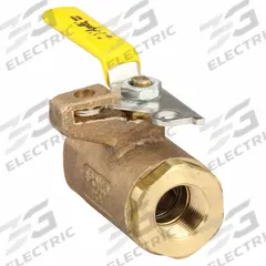APOLLO Manual Two-Way Ball Valve: 3/4 in, Bronze, Straight, FNPT x FNPT, 600 psi Max. Pressure (CWP) (MPN 75-104-01). Key specifications — Brand: APOLLO; Handle: Locking Lever.