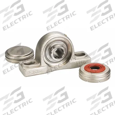 NTN Pillow Block Bearing: 1 1/4 in Bore, SS, Set Screws, 1 11/16 in Shaft Ht - Food-Grade Pillow Block Ball Bearings
