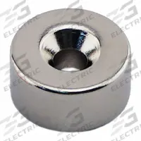 APPROVED VENDOR Rare Earth Magnet: Neodymium, 1/2 in Outside Dia, 0.25 in Thick, Ring Magnet, 45 (MPN NR005020NCTS). Key specifications — Color: Silver; Max Pull Force: 11.1 lbf.