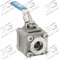 MILWAUKEE VALVE Manual Two-Way Ball Valve: 3/4 in, Stainless Steel, Straight, Socket x Socket (MPN 35FSS1NLL-034). Key specifications — Brand: MILWAUKEE VALVE; Seat Material: Polymer; Handle: Locking Lever.