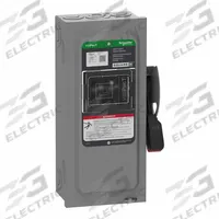 SCHNEIDER Safety Switch: Fusible, 30 A, Three Phase, 240V AC, Galvanized Steel, Indoor (MPN VH321N). Key specifications — Brand: SCHNEIDER.