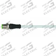 Cordset: M12 Male Straight X Bare Wire, 5 Pins, Gray, PVC, 5 m Cable Lg, 4 A Max Current (A) (MPN 7000-12041-2150500). Key specifications — Cable Jacket Color: Gray; End 1 Gender: Male; End 1 Mounting Orientation: Straight; End 2 Connection Type: Bare Wire; IP Rating: IP65; Brand: MURRELEKTRONIK; Wire Size: 22 AWG; Cable Jacket Material: PVC.