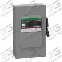 SCHNEIDER Safety Switch: Fusible, 200 A, Single Phase, 240V AC, Galvanized Steel, Indoor/Outdoor (MPN VH224NR). Key specifications — Brand: SCHNEIDER.