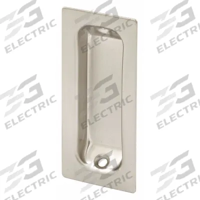 PRIME-LINE Tray Pull: Unthreaded Holes, Brass, Silver, Tray, 3 1/4 in Overall Lg - Oblong Recessed Pull Handles