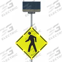 LED Crossing Sign: 36 in x 36 in Nominal Sign Size (W x H), Aluminum, 0.08 in Thick, W11-2 MUTCD (MPN 600670). Key specifications — Sign Material: Aluminum; Retroreflective Grade: Diamond; MUTCD Code: W11-2.