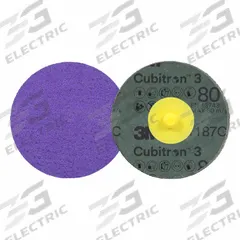 3M CUBITRON 3 Quick-Change Disc: TR, 4", Ceramic, 80 Grit, YF Wt Fiber, 1187C, 25 PK (MPN 7100332089). Key specifications — Brand: 3M CUBITRON 3; Series: 1187C.