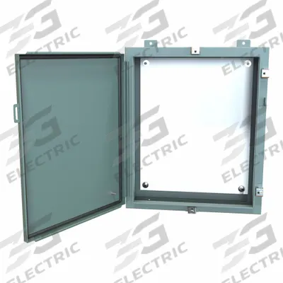 HAMMOND Electrical Enclosure: Steel, 24 in x 20 in x 6 in, NEMA 12/13/3R/4, w/Panel - Steel Washdown Enclosures