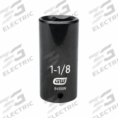 GEARWRENCH General Purpose Impact Sockets: 1/2 in Drive Size, SAE, 1 1/8 in Socket Size - 1/2" Drive Impact Sockets