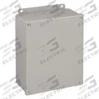 WIEGMANN Enclosure: Steel, 8 in x 6 in x 4 in, NEMA 12/13, Solid Cover, Screw On (MPN B080603SC). Key specifications — Brand: WIEGMANN; Closure Method: Screws; Knockouts: Not Included.
