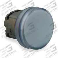 SCHNEIDER ELECTRIC Pilot Light Head: 22 mm Panel Mounting Hole Dia, White, Smooth, XB4 Series (MPN ZB4BV01). Key specifications — Brand: SCHNEIDER; Compatible Lamp Module Type: BA9 Lamp Module; Compatible with Series: XB4.