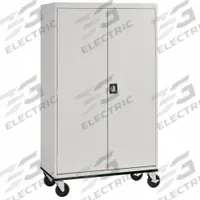SANDUSKY Storage Cabinet: Hanging Rods/Shelves, Full Ht (59" and Taller), 46 in Overall Wd, Solid (MPN TAWR462472-05). Key specifications — Cabinet Color: Gray; Frame Assembled: Assembled; Brand: SANDUSKY.