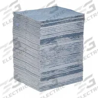 PIG Sorbent Pad: 43 oz Volume Absorbed Per Pad, 19 in x 15 in Pad Size (L x W), Perforated, 100 PK (MPN BLU101). Key specifications — Brand: PIG; Perforated: Perforated.