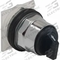 SQUARE D Selector Switch Operators: 30 mm Panel Mount Size, 3 Positions, Series 9001K (MPN 9001KS402FB). Key specifications — Action: Maintained/Maintained/Maintained; Brand: SQUARE D; Switch Bezel Material Type: Metallic.