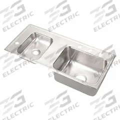 ELKAY Classroom Sink: 37 1/4 in Overall Lg, 17 in Overall Wd, 6 1/2 in Bowl Dp, 4 Faucet Holes (MPN DRKAD371765L4). Key specifications — Brand: ELKAY; Sink Material: Stainless Steel.