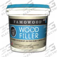 FAMOWOOD Filler: Original Wood Filler, 12.4 lb Container Size, Pail, Fir-Maple, Wood Filler (MPN 40002118). Key specifications — Series: Original Wood Filler; Color: Fir-Maple; Finishing Features: Planeable; Brand: FAMOWOOD.