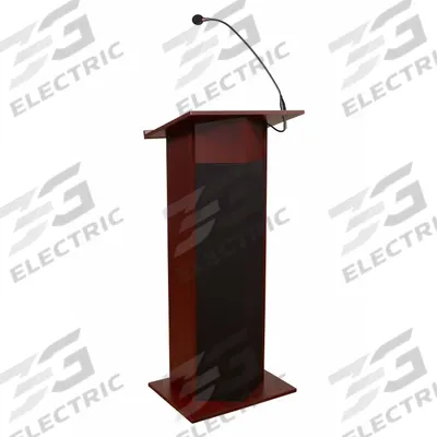 OKLAHOMA SOUND Sound Lectern: Mahogany, Clip-On/Handheld, Laminate, 46 in Overall Ht - Sound Lecterns