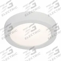 Round LED Surface Mount: 7 in Dia, White, 5/8 in Ht, 1,000 lm, 2700K/3000K/3500K/4000K/5000K, 14 W (MPN SD7R10ESCT1W). Key specifications — Voltage: 120V AC; Brand: LIGHTOLIER; For Bulb Type: LED; Color Temperature: 2700K; Housing Finish/Color (Broad): White.