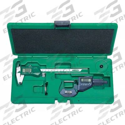 INSIZE Precision Measuring Tool Kit: 2 Pieces, Digital Caliper - Caliper & Micrometer Precision Measuring Tool Kits
