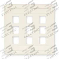 HUBBELL PREMISE WIRING Wall Plate: White, 2 Gang, 9 Port, Flat Module, Plastic, Horizontal (MPN IFP29W). Key specifications — Brand: HUBBELL PREMISE WIRING; Material: Plastic; Color: White; Compatible Connector Type: Keystone Jack Modules; Outlet Orientation: Horizontal; Module Style: Flat.