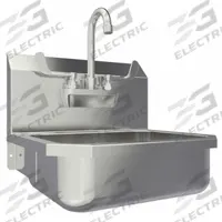 SANI-LAV Hand Sink: 1 Stations, 5 in Bowl Dp, 14 in Bowl Lg, 11 in Bowl Wd, Faucet Included, 18 ga (MPN 605FL). Key specifications — Includes Side Splash: Side Splash Not Included; Series: Stainless Steel Hand Wash Sink; Brand: SANI-LAV.