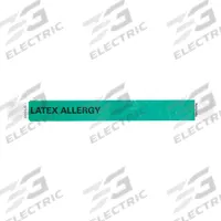 ID Wristband: Latex Allergy, 10 in Overall Lg, 1 in Overall Wd, Tyvek®, Green, 500 PK (MPN ALR-TA-35). Key specifications — attr1085229: Green; attr1126094: Green.