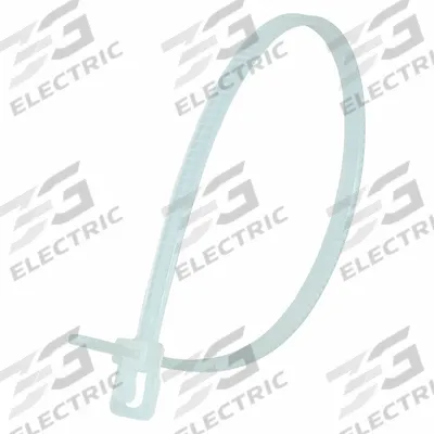 RETYZ Releasable Cable Tie: Natural, 6 in Lg, Max. 1 1/2 in Bundle Dia., 18 lb Rated - Plenum Push-Release Cable Ties