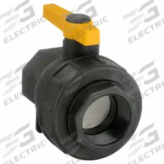BANJO Manual Two-Way Ball Valve: 2 in, Polypropylene, Straight, FNPT x FNPT Union, Three-Piece (MPN SUV200FP). Key specifications — Brand: BANJO; Handle Type: Lever; Handle: Lever.