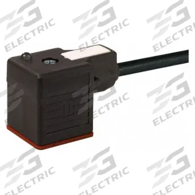 MURRELEKTRONIK Cordset: DIN Form A Female Right Angle x Bare Wire, 1.5 m Cable Lg, PUR - DIN Form A Solenoid Connector Single-Ended Cordsets