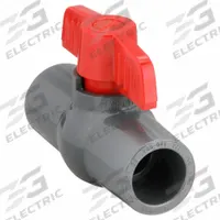APPROVED VENDOR Manual Two-Way Ball Valve: 1/2 in, PVC, Straight, Socket x Socket, One-Piece, Tee (MPN 32H948). Key specifications — Brand: APPROVED VENDOR; Handle: Tee.