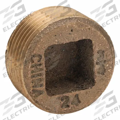 APPROVED VENDOR Plug: Square Drive Cored Plug, 3/4 in, BSPT Threaded, Class 125 - Low-Pressure Threaded Pipe Fittings