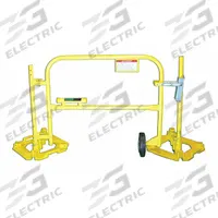 RAILGUARD 200 Manual Swing Gate: Fits 8 3/4 ft Max Opening Wd, Hardware/Pins/Posts/Wheel, Yellow (MPN 300863). Key specifications — Color: Yellow; Includes: Pins; Gate Material: Steel; Brand: RAILGUARD 200.