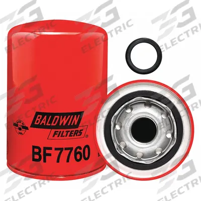 BALDWIN FILTERS Fuel Filter: Spin-On, 3 11/16 in Outside Dia, 1"-14 Thread Size, Cellulose - Spin-On Fuel Filters